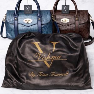 Vishma Croc-Embossed Satchel By Trina Trammell